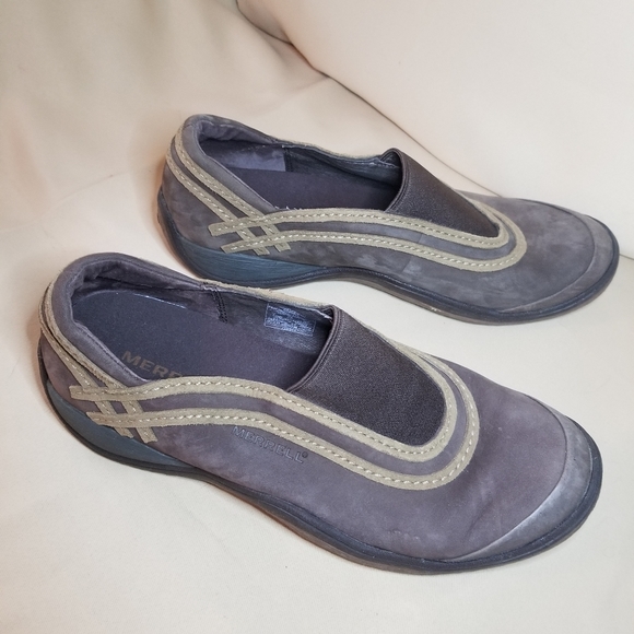 NWOT Merrell willow chocolate suede slip ons - Picture 2 of 9